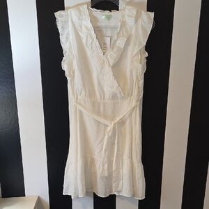 Stylish White Ruffle Dress